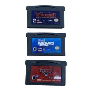 Disney Finding Nemo Cars The Incredibles Nintendo Game Boy Advance GBA Lot